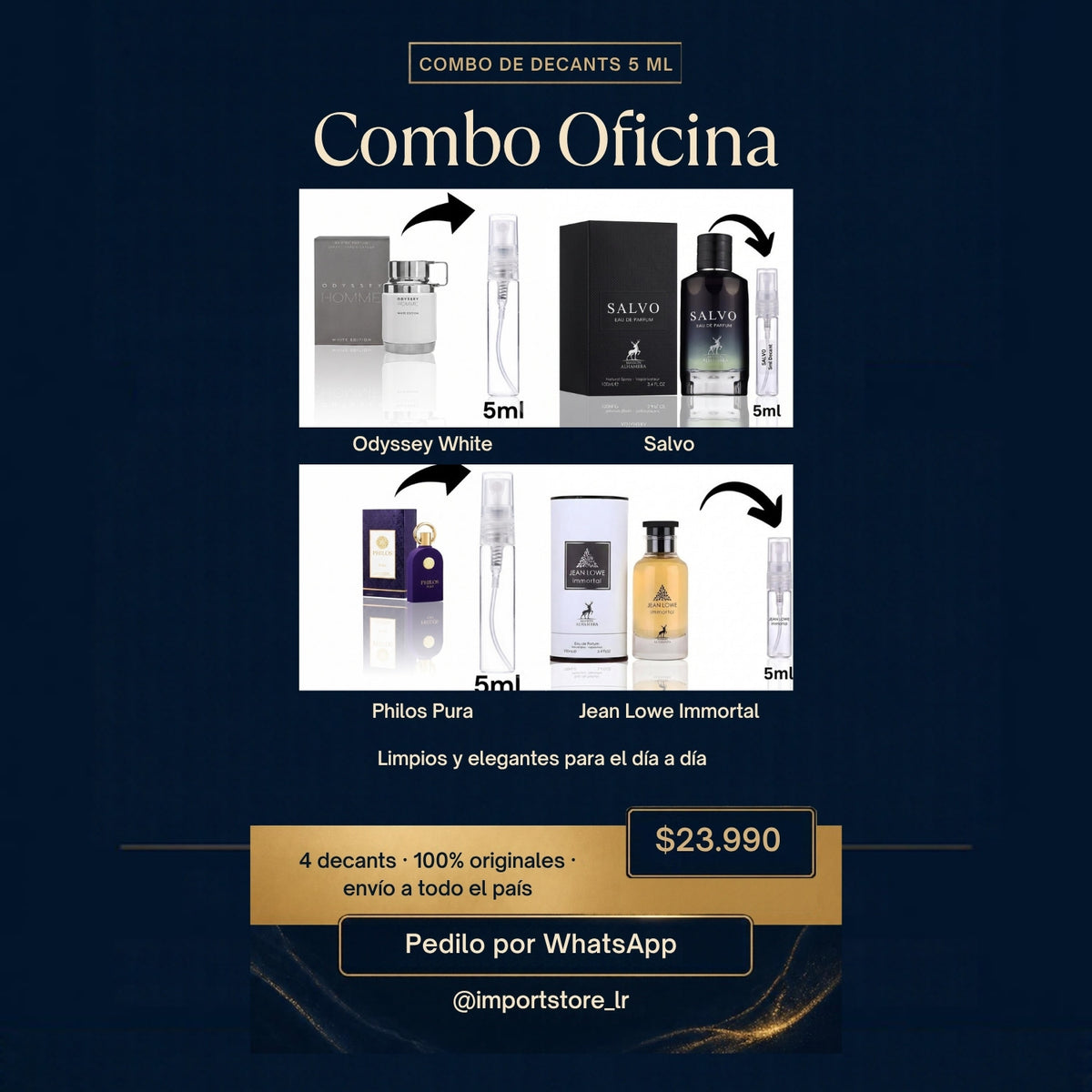 Combo Oficina 4 decants 5 ml