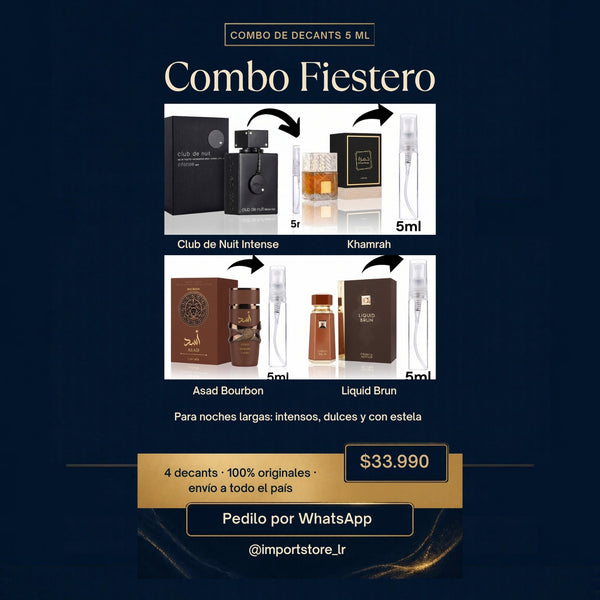 Combo Fiestero 4 decants 5 ml